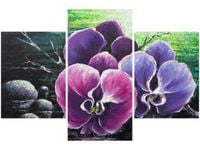 90X60CM OBRAZ STORCZYK STAWEM TRZY OBRAZY