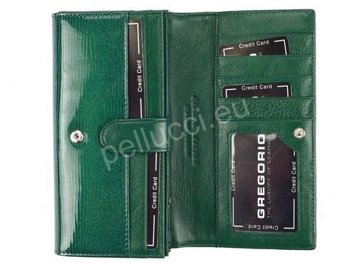 Portfel damski skórzany PELLUCCI LN-102 Zielony na Arena.pl