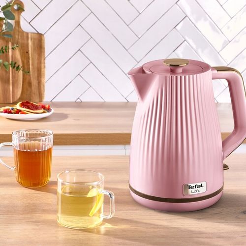 Czajnik elektryczny bezprzewodowy TEFAL Loft KO2517 2400 W różowy na Arena.pl