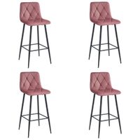 Hoker NADO - aksamit ciemny róż / nogi czarne x 4