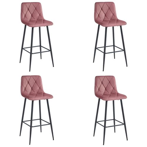 Hoker NADO - aksamit ciemny róż / nogi czarne x 4 na Arena.pl