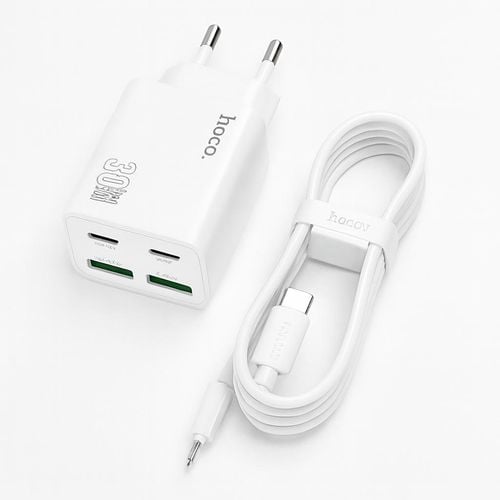 Ładowarka Hoco N56 30W 4 wejścia USB-C biała do Google Pixel 10A na Arena.pl