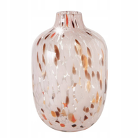 WAZON DEKORACYJNY SZKLANY, RÓŻOWY, Φ 13 CM, BOLTZE HOME
