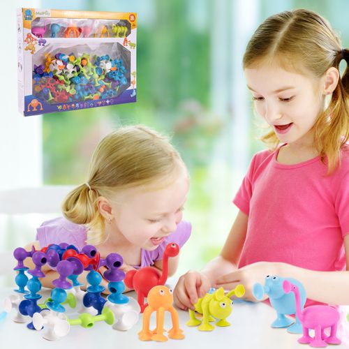 Klocki Przyssawki Konstrukcyjne Silikonowe Fat Brain 96 elementów na Arena.pl