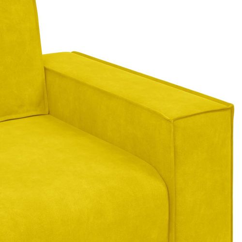 Sofa Fotel Żółty 59 cm Aksamit na Arena.pl