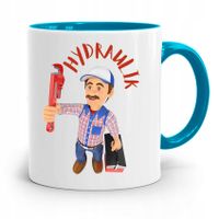 Kubek Błękitny Prezent Dla Hydraulika Hydraulik Z Nadrukiem Ze Zdjęciem