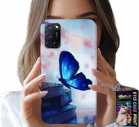 ETUI DO OPPO A52 - NIEBIESKI MOTYLEK, MOTYL, DAMSKIE WZORY