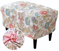 POKROWIEC NA PODNÓŻEK PUF ELASTYCZNY GŁADKI GRAFIKA PRINT KWIATY RÓŻE