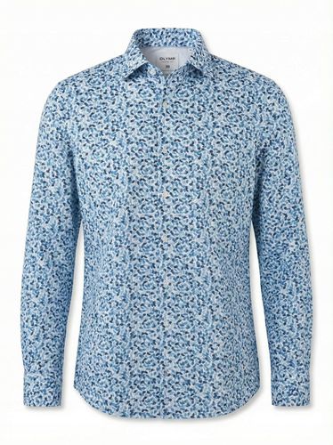 Koszula OLYMP Level Five 24/Seven Body Fit Jersey - niebieska, motyw roz.44 na Arena.pl