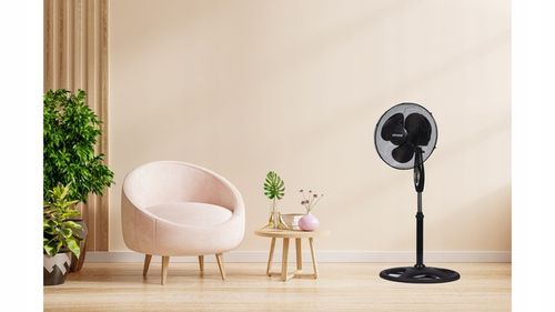 WENTYLATOR PODŁOGOWY STABILNA PODSTAWA ENERGOOSZCZĘDNY ŁOPATKOWY PILOT na Arena.pl