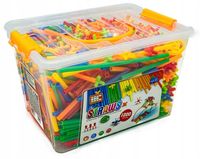 Słomki Konstrukcyjne, Klocki, Patyczki 1200 El, Kuferek, 3D Nowa Wersja