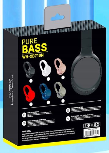 Słuchawki WH-XB710N bezprzewodowe nauszne z mikrofonem USB typ-C 2024 na Arena.pl