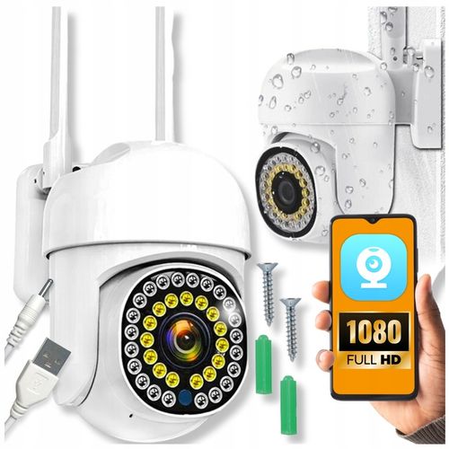 KAMERA OBROTOWA WIFI IP ZEWNĘTRZNA 1080p FULL HD SMART 2MP TRYB NOCNY ZOOM na Arena.pl