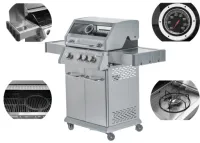 GRILL GAZOWY OGRODOWY 11.5 KW Z SZYBĄ PALNIKI 3+1