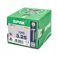 WKRĘT DO DREWNA OCYNK ŻÓŁTY 1000 SZT 3.0*25MM SPAX