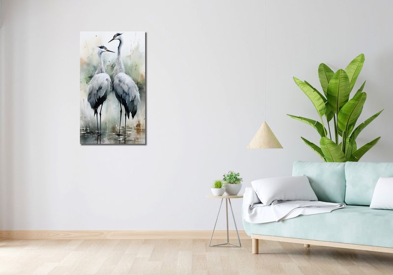 Obraz 50x90cm Tańczące Czaple zdjęcie 2