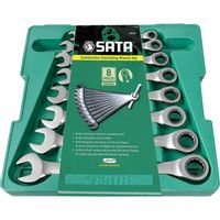 SATA Klucze Płasko Oczkowe z Grzechotką 8szt. Etui