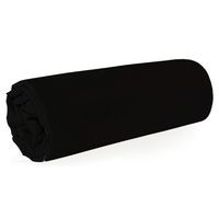 Prześcieradło satynowe bez gumki NOVA 160x210 Eurofirany czarne