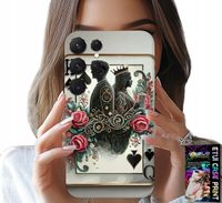ETUI DO SAMSUNG GALAXY S23 Ultra - KARTA KRÓL KRÓLOWA POKER KARTY + FOLIA