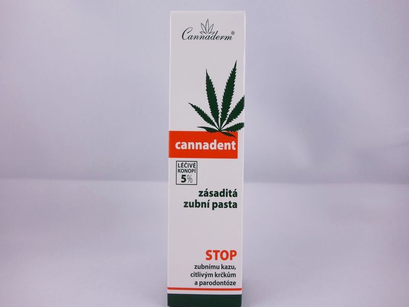 Cannadent Pasta do zębów-BEZ FLUORU 75ml Cannaderm zdjęcie 1