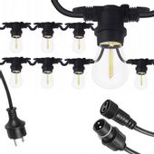Girlanda OGRODOWA LAMPKI LED 15m + 15x Żarówki E27