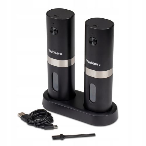 MŁYNEK DO PIEPRZU I SOLI ELEKTRYCZNY AKUMULATOROWY USB MŁYNEK DO SOLI 2 SZT na Arena.pl