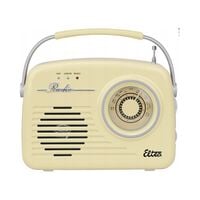 Radio sieciowo-bateryjne FM Eltra Luiza 1200mAh Pokrętła Waniliowe
