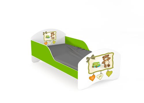 Łóżko dziecięce LEO2 160x80 biało-limonkowe na Arena.pl