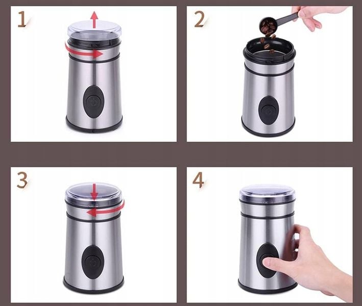 MŁYNEK DO KAWY ELEKTRYCZNY ROZDRABNIACZ DO ZIAREN ZIÓŁ ORZECHÓW ELEHOT zdjęcie 3