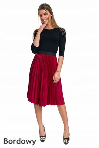 111__SPÓDNICA PLISOWANA MIDI NA GUMCE KOLORY na Arena.pl