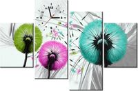 120CM 80CM ZEGAR 4 ELEM KOLOROWE DMUCHAWCE OBRAZ ŚCIENNY