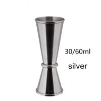 SHAKER Do Drinków i Koktajli -  Stalowy - DRINK BAR 30x60ml Srebrny