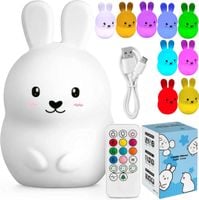 Silikonowa lampka nocna Królik led rgb