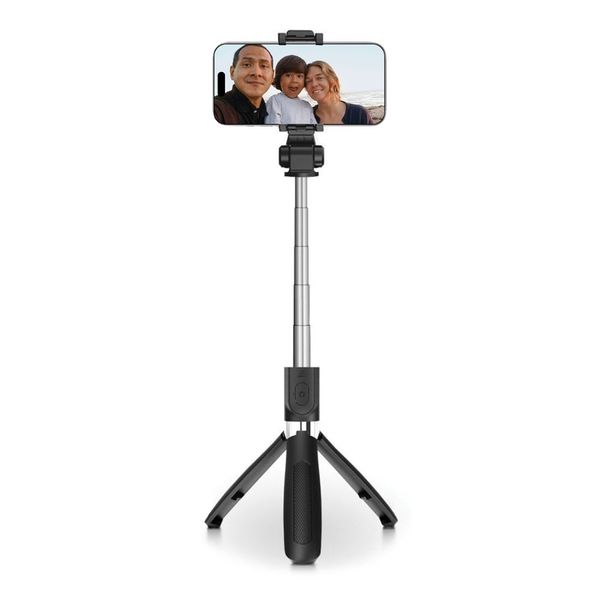 tech-protect l01s bluetooth selfie stick tripod black zdjęcie 2