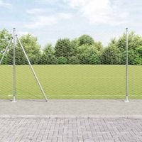 Słupek ogrodzeniowy. Srebrny 100 x 1,4 m (siatka 50 mm) Stal