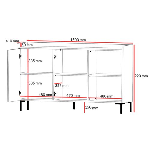 Zestaw mebli do salonu Liam Biały na Arena.pl