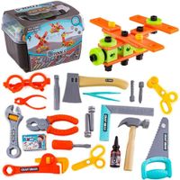 Klocki konstrukcyjne W Kuferku, Kreatywna Układanka 82 El, Narzędzia