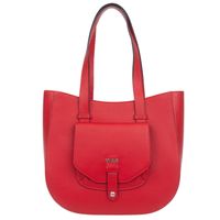 VEZZE torebka skórzana klasyczna z długimi rączkami V548 czerwona