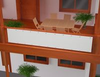 OSŁONA BALKONOWA MATA BALKONOWA BIAŁA OCHRONNA PRZECIWSŁONECZNA 5X0,9