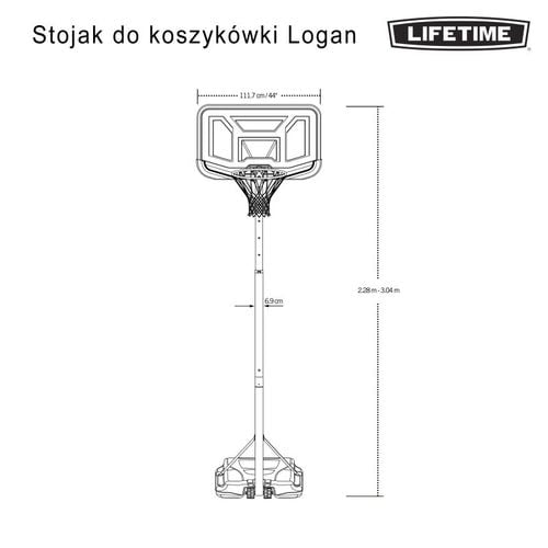 Stojak do koszykówki Lifetime 44" LOGAN 90819 N/A na Arena.pl