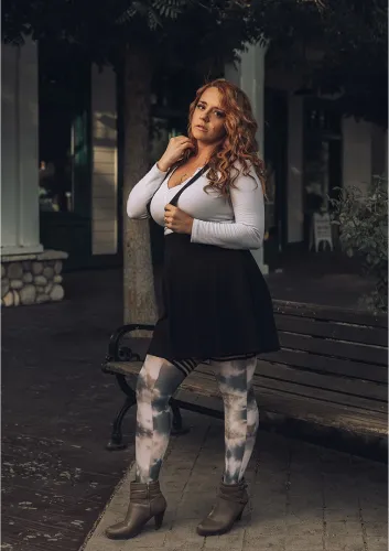 kix'ies mackenzie pończochy tie-dye czarny/biały/brązowy l/xl na Arena.pl