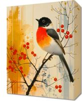 Obraz 30x40cm Jesienny Rudzik