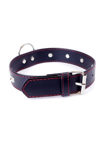 Fetish B - Series Collar With Studs 3 Cm Red Line zdjęcie 2