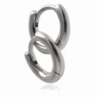 KLASYCZNE DELIKATNE RODOWANE SREBRNE KOLCZYKI GŁADKIE KOŁA KÓŁKA 1CM POŁYSK