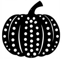 D9 Zawieszka DYNIA jesień HALOWEEN dekor ozdoba dekoracja ażurowa czarna