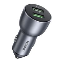 Ładowarka samochodowa UGREEN CD213 QC 3.0, 2xUSB, 36W (szara)