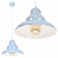 2X BULMA Industrialna lampa wisząca sufitowa do jadalni metalowa niebieska