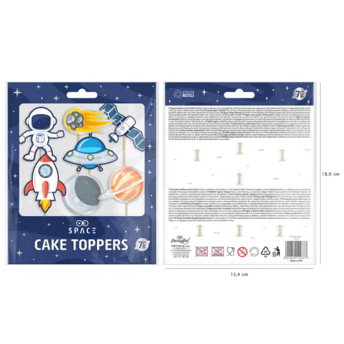 Toppery na tort Kosmos 7szt na Arena.pl