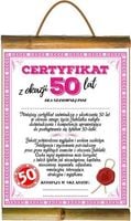 dyplom certyfikat 50 lat pani | d65
