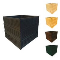 be4nature Doniczka kwadratowa modrzewiowa Antracyt 30 x 30 cm